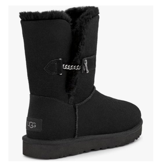 NWOB UGG Estera UGGplush Faux Fur Lined Boot - Black - Size 5M - Picture 3 of 6